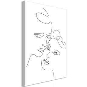 Reprodukcija Artgeist Couple in Black and White - Romantic Kiss Moment, h-a-0117-b-a, 80 cm x 120 cm