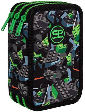 Pinal, koos tarvikutega CoolPack Jumper 3 Blocks, 19.5 cm x 12.5 cm, must v./roheline v.