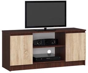 TV staliukas Akord RTV, riešuto sp./sonoma ąžuolo sp., 40 cm x 120 cm x 55 cm