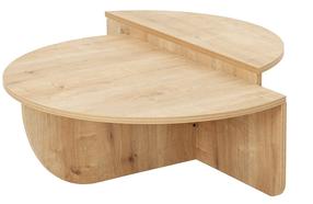 Kavos staliukas Kalune Design Podium, ąžuolo sp., 30 cm x 90 cm x 35 - 60 cm