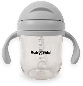 Детская поилка BabyTrold, 220 мл, 6+ мес., прозрачный цв./серый цв.