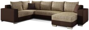 Kampinė sofa Marco Berlin 03, Soft 66, šviesiai ruda sp./tamsiai ruda sp., dešininė, 210 x 312 cm x 92 cm