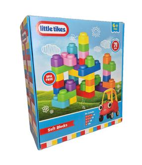 Mänguklotside komplekt Little Tikes Soft, 71 tk, mitmevärviline