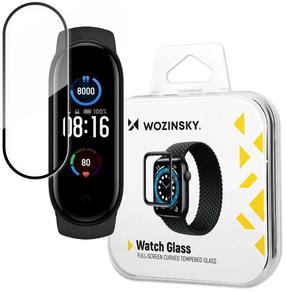 Aizsargstikls Wozinsky, Hybrid Glass Xiaomi Mi Band 5, caurspīdīga krās./melna krās.