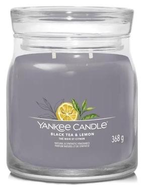 Žvakė, aromatinė Yankee Candle Black Tea & Lemon, 50 h, violetinė sp.