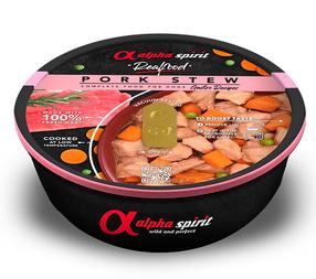 Šlapias šunų maistas Alpha Spirit Realfood, kiauliena, 0.280 kg