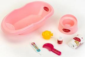 Набор для ухода за куклой Klein Princess Coralie Bathtub Set, розовый цв.
