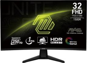 Monitorius MSI MAG 32C6X, VA, 250 Hz, FHD, 31.5"