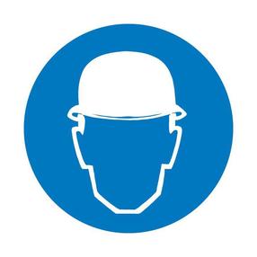 Kleepuvad sildid Tamrex Wear A Helmet 10x10, sinine v.