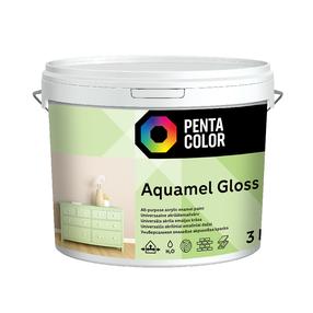 Emailvärv, universaalsed Pentacolor Aquamel, läikiv, 3 kg, valge v.