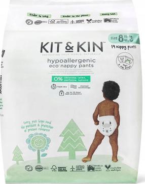 Подгузники-трусики Kit & Kin Frog/Llama, 8 размер, 19 кг, 14 шт.