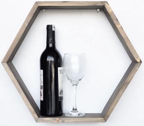 Sieninė lentyna Kalune Design AA047, riešuto sp., 37 cm x 11 cm x 47 cm