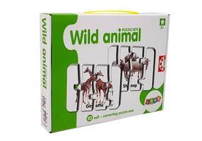 Edukacinė dėlionė Lean Toys Wild Animal, įvairių spalvų, 10 vnt.