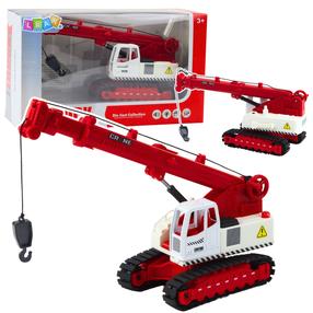 Rotaļu ceļamkrāns Lean Toys Engineering Truck, balta krās./sarkana krās.