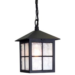 Lauko pakabinamas šviestuvas Elstead Lighting Winchester 1, 60W, E27, IP23, juoda sp., 18.5 cm x 40 - 52.5 cm