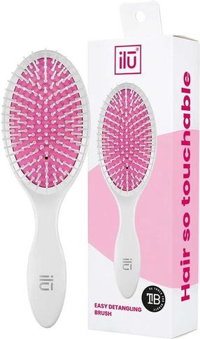 Juuksehari Ilu Easy Detangling, valge v./roosa v.