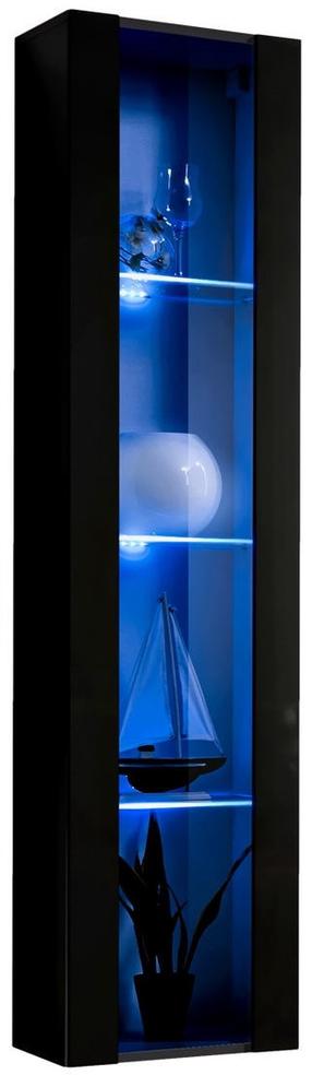Vitriinkapp ASM Fly 41, must v., 40 cm x 29 cm x 170 cm