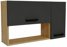 Pakabinama spintelė Kalune Design Akasya, antracito sp./safyro ąžuolas sp., 90 cm x 23.8 cm x 52 cm