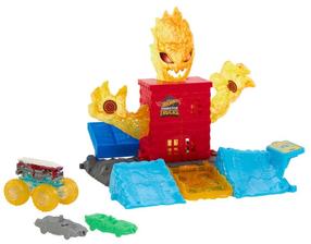 Autotrase Mattel Hot Wheels Monster Trucks Power Smashers 5Alarm Torch Tower Takedown, daudzkrāsaina