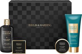 Ķermeņa kopšanas komplekts vīriešiem Baylis & Harding Men Black Pepper & Ginseng, 4 gab.