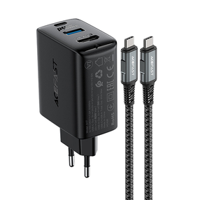 Adapteris AceFast A17 2-in-1 Charger + USB-C - HDMI adapter, HDMI/USB/USB-C, juoda sp.