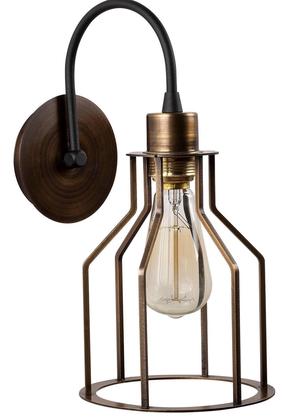 Šviestuvas sieninis Opviq Fellini MR - 813 527ABY3167, E27, 1 x 40 W, juoda sp./bronza sp. / bronzos sp.