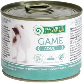 Šlapias šunų maistas Nature’s Protection Adult Game, 0.2 kg