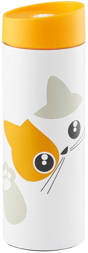 Termostass Ambition Kitty, 0.35 l, valge v./oranž v.