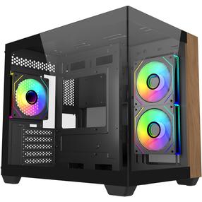 Arvuti korpus Cooler Master Elite 481 Wood, must v.