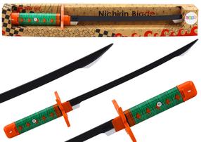 Игрушечный меч Lean Toys Samurai, 56 см Черный цв./Зеленый цв./Oранжевый цв.
