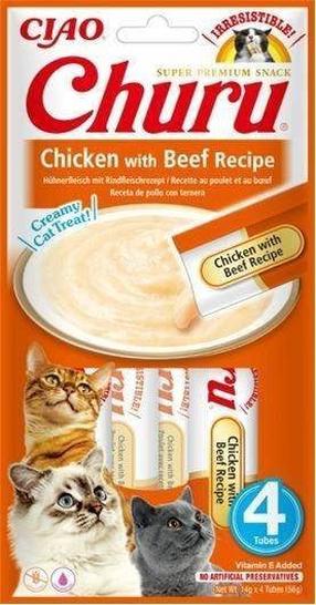 Kassimaius Inaba Churu Chicken & Beef, veiseliha/kanaliha, 0.014 kg, 4 tk