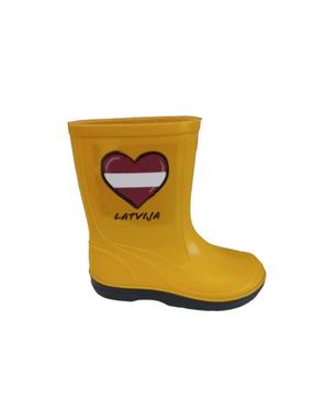 Gumijas zābaki bērnu Paliutis 120PL/Myliu LV, ar stulmu, bez siltinājuma, dzeltena krās., 25 izmērs