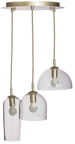 Lampa karināms AZzardo Blanca AZ3338, E14, 3 x 40 W, caurspīdīga krās. / šampanieša krās., 35 x 35 cm