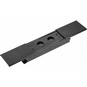 Iebūvēts pagarinātājs Gt PRESTINO AE-PB2SPRES-20, 3 x 1,5 mm², 1.5 m, 2USB, melna krās.