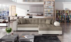 Kampinė sofa Sorento Inari 23, Soft 33, šviesiai ruda sp., dešininė, 195 x 295 cm x 80 cm