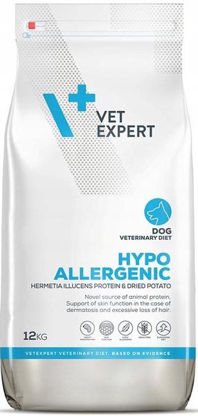 Sausas šunų maistas VetExpert Hypoallergenic, vabzdžiai, 12 kg
