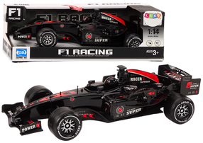 Rotaļu sacīkšu automašīna Lean Toys F1 Racing, 1:14, melna krās.