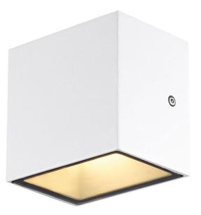 Sieninis lauko šviestuvas SLV Sitra Cube, 10W, LED, IP44, balta sp., 11.5 cm x 11 cm