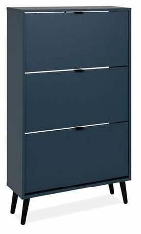 Batų spintelė Vigo, mėlyna, 70 cm x 24 cm x 125 cm