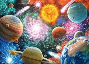 Puzle Ravensburger Cosmos 133468V, 36 cm x 49 cm, 100 gab., daudzkrāsaina