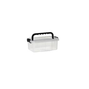 Daiktadėžė su dangčiu Plast Team, 11.5 l, skaidri sp./juoda sp., 37.5 x 28.5 x 16.8 cm