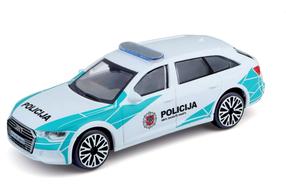 Игрушечная полицейская машина Bburago Audi A6 18-30415, белый цв.