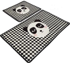 Комплект ковриков для ванны Foutastic Kareli Panda 359CHL2502, многоцветный, 100 см x 60 см