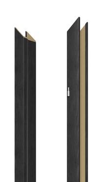 Vertikali durų stakta Domoletti, 209.5 cm x 10 - 14 cm x 1 cm, dešininė, antracito ąžuolo sp.