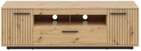 Televizoriaus spintelė Lukas, artisan oak sp., 40.5 cm x 164 cm x 52.5 cm