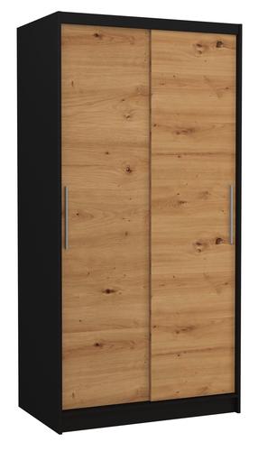 Riidekapp ADRK Asten 100, pruun v./must v., 58 cm x 100 cm x 200 cm