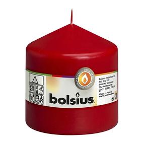 Svece, cilindriskas Bolsius, 45 h, sarkana krās.