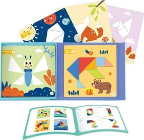 Magnetinis žaidimas, gyvūnai Tooky Toy Tangram, įvairių spalvų, 18 vnt.