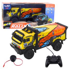  Rc sunkvežimis Lean Toys Rally, geltona sp./oranžinė sp.