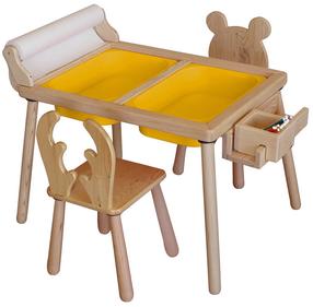 Vaikų kambario baldų komplektas Kalune Design Roll 109TRS1179, geltona sp.